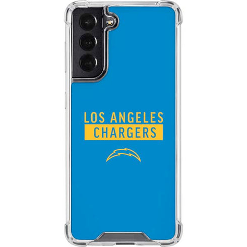 NFL Los Angeles Chargers Blue Performance Series Galaxy S22 Clear Case