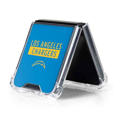 NFL Los Angeles Chargers Blue Performance Series Galaxy Z Flip5 5G Clear Case