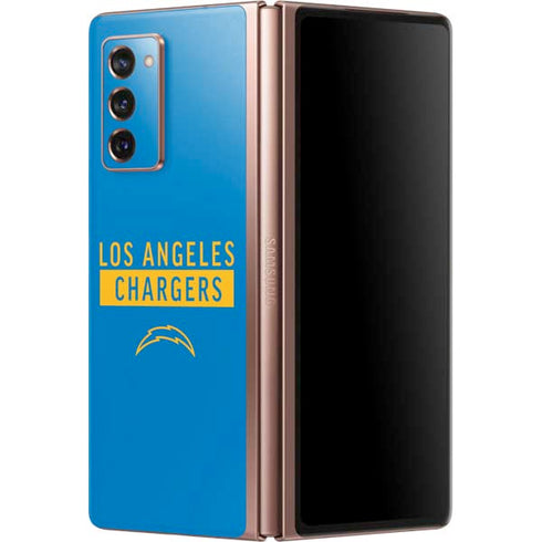 NFL Los Angeles Chargers Blue Performance Series Galaxy Z Fold2 5G Skin