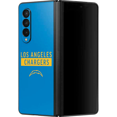 NFL Los Angeles Chargers Blue Performance Series Galaxy Z Fold3 5G Skin
