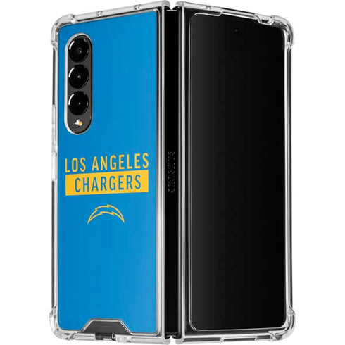 NFL Los Angeles Chargers Blue Performance Series Galaxy Z Fold4 5G Clear Case
