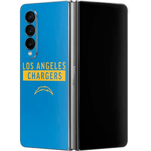 NFL Los Angeles Chargers Blue Performance Series Galaxy Z Fold4 5G Skin
