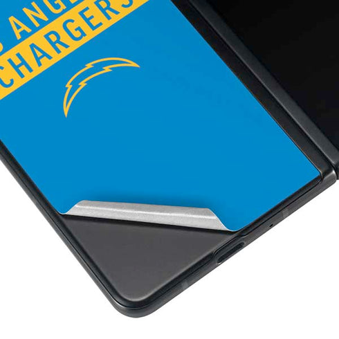 NFL Los Angeles Chargers Blue Performance Series Galaxy Z Fold4 5G Skin