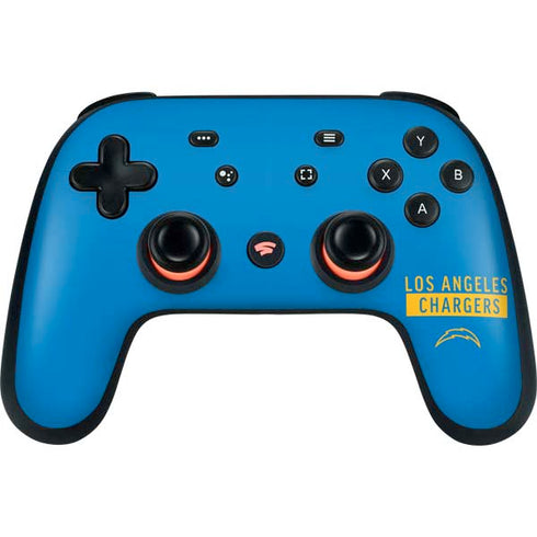 NFL Los Angeles Chargers Blue Performance Series Google Stadia Controller Skin