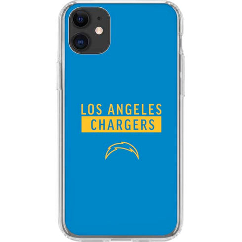 NFL Los Angeles Chargers Blue Performance Series iPhone 11 Clear Case