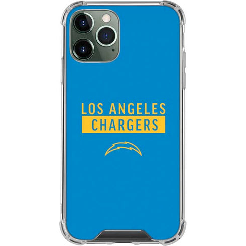 NFL Los Angeles Chargers Blue Performance Series iPhone 11 Pro Max Clear Case