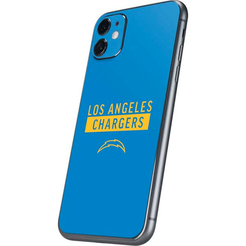NFL Los Angeles Chargers Blue Performance Series iPhone 11 Skin