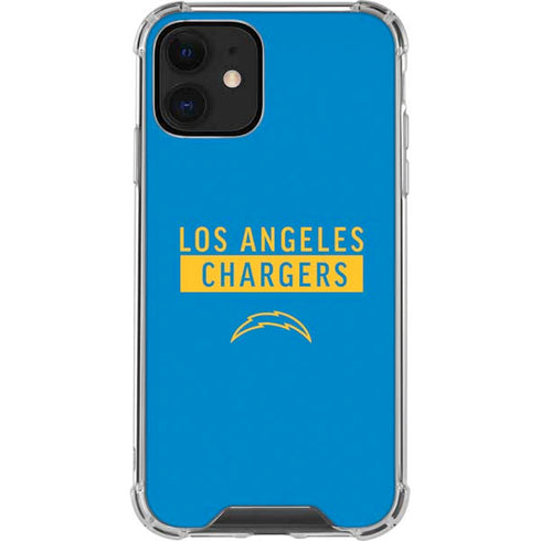 NFL Los Angeles Chargers Blue Performance Series iPhone 12 Clear Case
