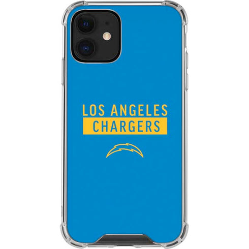 NFL Los Angeles Chargers Blue Performance Series iPhone 12 Mini Clear Case