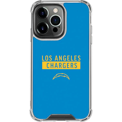 NFL Los Angeles Chargers Blue Performance Series iPhone 14 Pro Clear Case