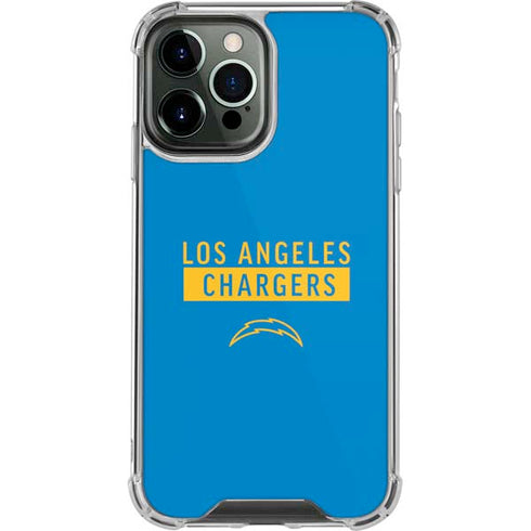 NFL Los Angeles Chargers Blue Performance Series iPhone 14 Pro Max Clear Case