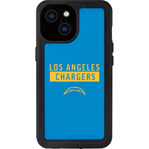 NFL Los Angeles Chargers Blue Performance Series iPhone 15 Waterproof Case