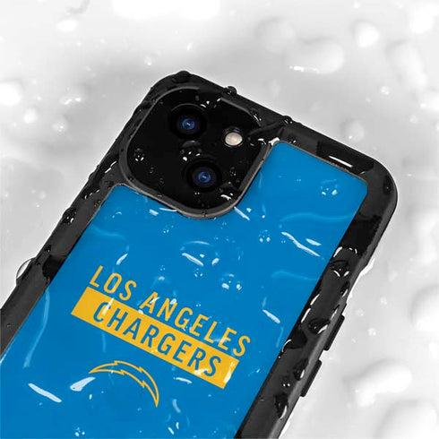 NFL Los Angeles Chargers Blue Performance Series iPhone 15 Waterproof Case