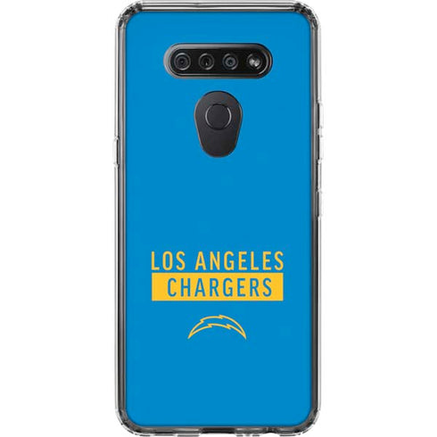 NFL Los Angeles Chargers Blue Performance Series LG K51/Q51 Clear Case