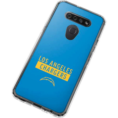 NFL Los Angeles Chargers Blue Performance Series LG K51/Q51 Clear Case