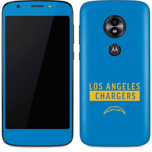 NFL Los Angeles Chargers Blue Performance Series Moto E5 Play Skin