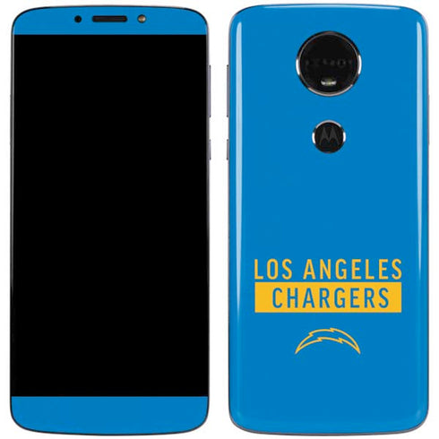 NFL Los Angeles Chargers Blue Performance Series Moto E5 Plus Skin