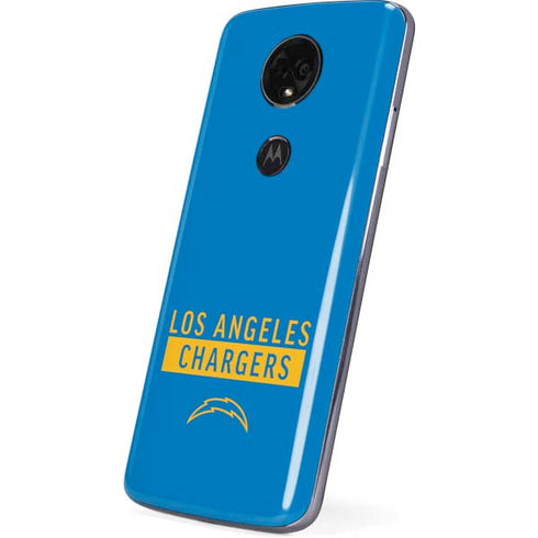 NFL Los Angeles Chargers Blue Performance Series Moto E5 Plus Skin