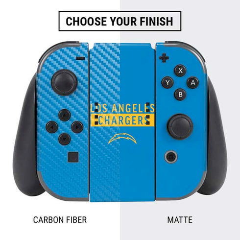 NFL Los Angeles Chargers Blue Performance Series Nintendo Switch Bundle Skin
