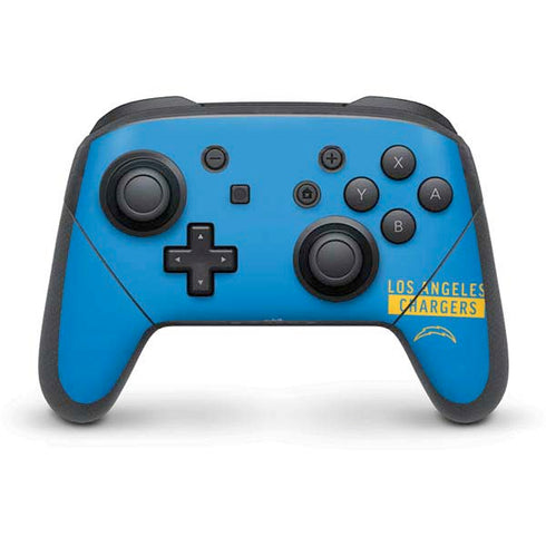 NFL Los Angeles Chargers Blue Performance Series Nintendo Switch Pro Controller Skin