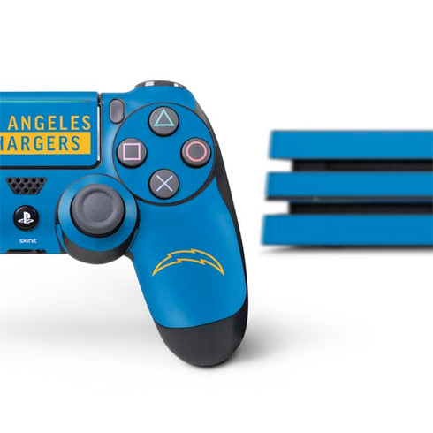 NFL Los Angeles Chargers Blue Performance Series PS4 Pro Bundle Skin