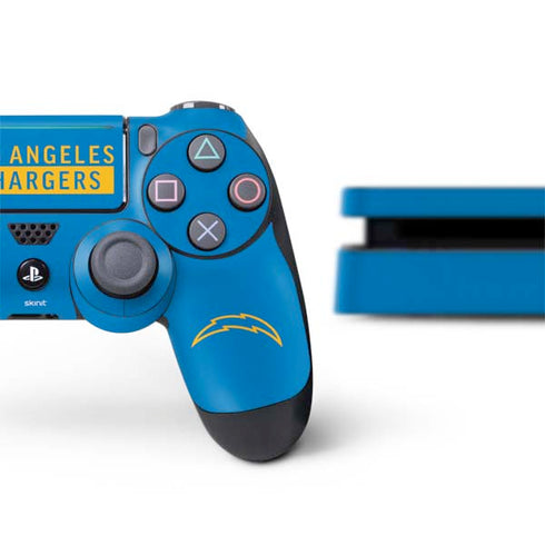 NFL Los Angeles Chargers Blue Performance Series PS4 Slim Bundle Skin