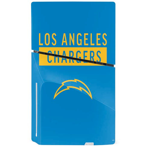 NFL Los Angeles Chargers Blue Performance Series PS5 Slim Disk Console Skin