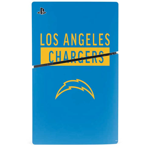NFL Los Angeles Chargers Blue Performance Series PS5 Slim Digital Edition Console Skin