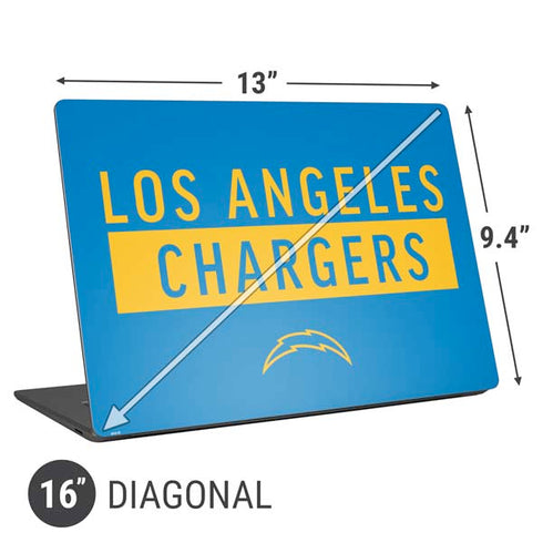 NFL Los Angeles Chargers Blue Performance Series Universal Laptop 16in (13 x 9.4in) Skin
