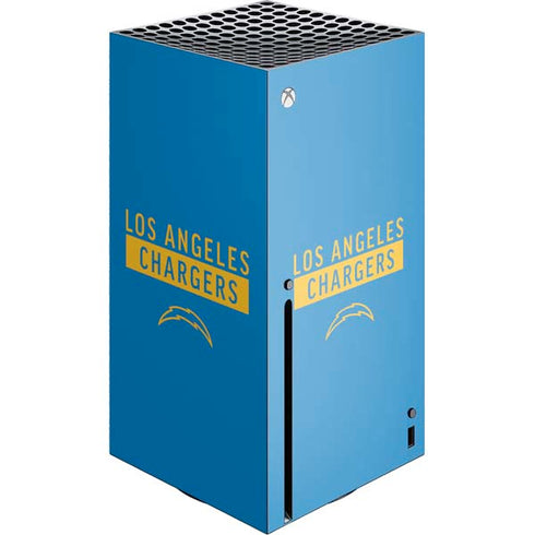 NFL Los Angeles Chargers Blue Performance Series Xbox Series X Console Skin