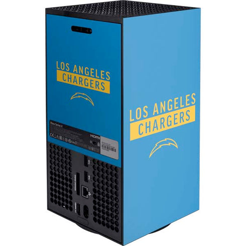 NFL Los Angeles Chargers Blue Performance Series Xbox Series X Console Skin