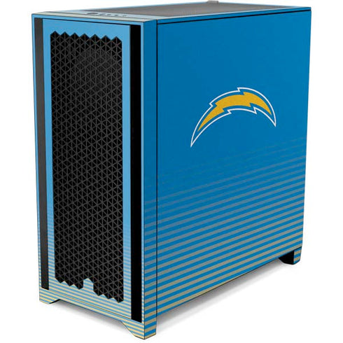 NFL Los Angeles Chargers Breakaway Corsair 4000D Tempered Glass Mid-Tower ATX Case Skin