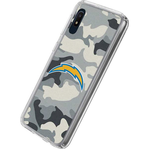 NFL Los Angeles Chargers Camo Galaxy A10e Clear Case