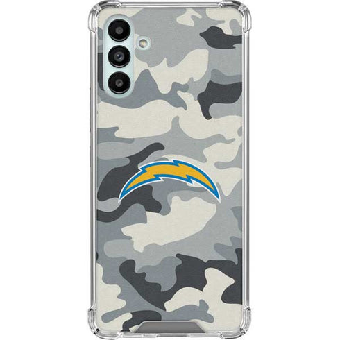 NFL Los Angeles Chargers Camo Galaxy A13 5G Clear Case