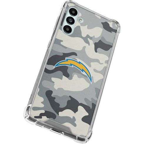 NFL Los Angeles Chargers Camo Galaxy A13 5G Clear Case