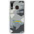 NFL Los Angeles Chargers Camo Galaxy A20 Clear Case
