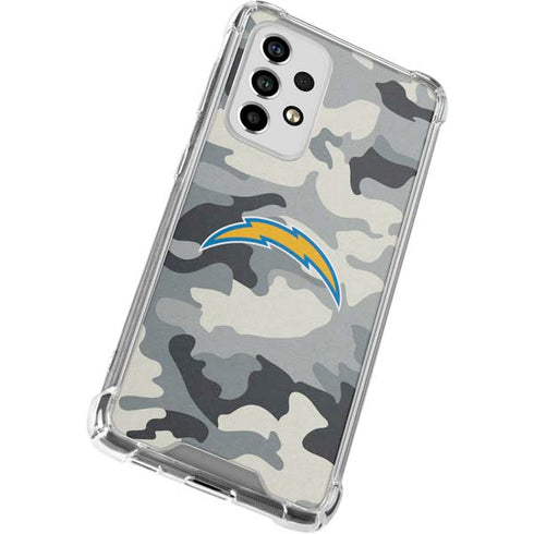 NFL Los Angeles Chargers Camo Galaxy A33 5G Clear Case