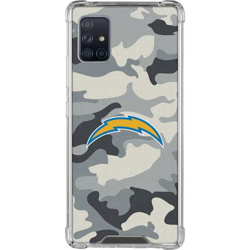 NFL Los Angeles Chargers Camo Galaxy A51 5G Clear Case