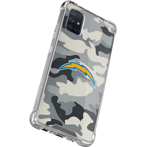 NFL Los Angeles Chargers Camo Galaxy A51 5G Clear Case