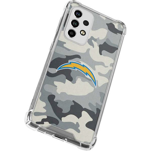 NFL Los Angeles Chargers Camo Galaxy A53 5G Clear Case