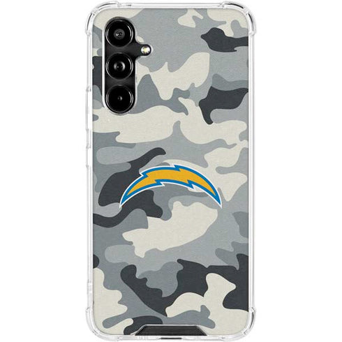 NFL Los Angeles Chargers Camo Galaxy A54 5G Clear Case