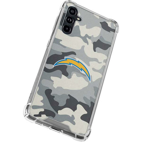NFL Los Angeles Chargers Camo Galaxy A54 5G Clear Case