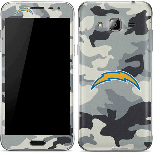 NFL Los Angeles Chargers Camo Galaxy J3 Skin