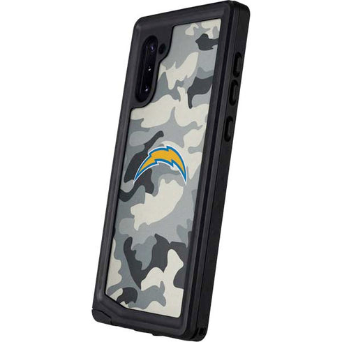 NFL Los Angeles Chargers Camo Galaxy Note 10 Waterproof Case
