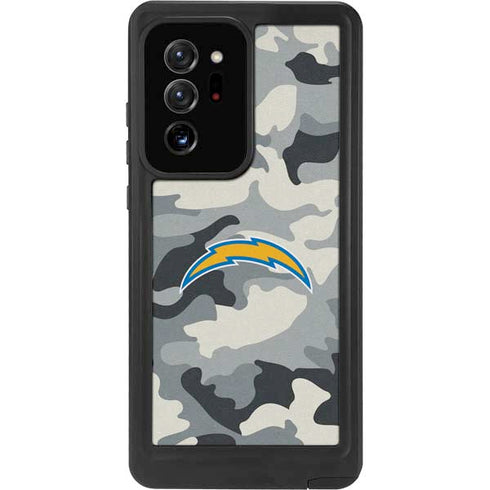 NFL Los Angeles Chargers Camo Galaxy Note20 Ultra 5G Waterproof Case