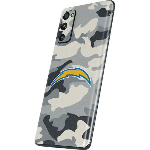 NFL Los Angeles Chargers Camo Galaxy S20 Fan Edition Skin