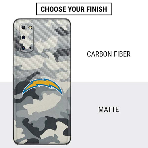 NFL Los Angeles Chargers Camo Galaxy S20 Skin