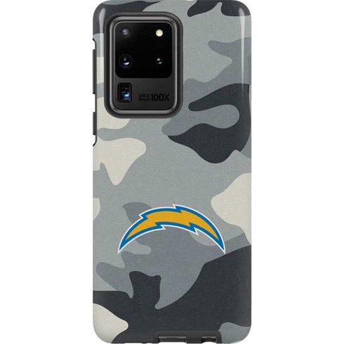 NFL Los Angeles Chargers Camo Galaxy S20 Ultra 5G Pro Case