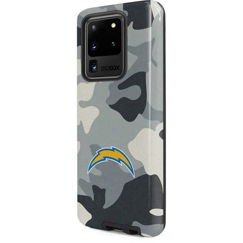 NFL Los Angeles Chargers Camo Galaxy S20 Ultra 5G Pro Case