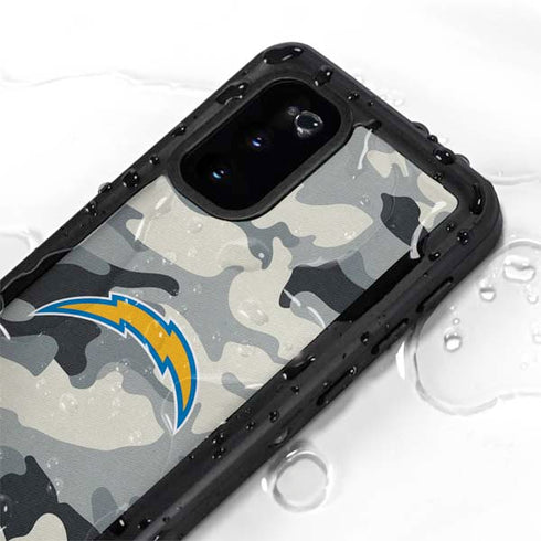 NFL Los Angeles Chargers Camo Galaxy S20 Waterproof Case
